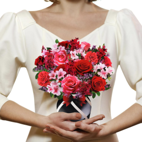 Paper Pop Up Cards Flower Bouquet 3D Rose Valentine's Day Greeting Cards Anniversary Birthday Get Well Gifts Crad For Women Girl