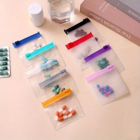 Reusable Split Bag Set, 10 Self-sealing Drug Organizer, Clear Pill Bag With Slide Lock, Travel Pill Bag For Pills And Small Items