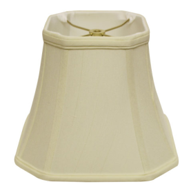 Slant Cut Corner Square Bell Softback Lampshade With Washer Fitter, Egg (Color: White)