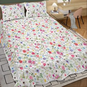 Red Floral Quilt 3 Pieces Microfiber Quilt Sets Lightweight Bedspreads Botanical Coverlets Quilt Bedding Set All Season Quilts Twin Full Queen Ki (Option: Queen-Pink)